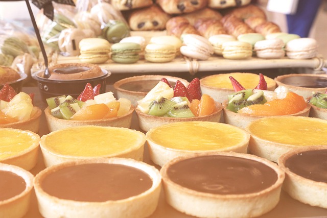 Basket of butter croissants